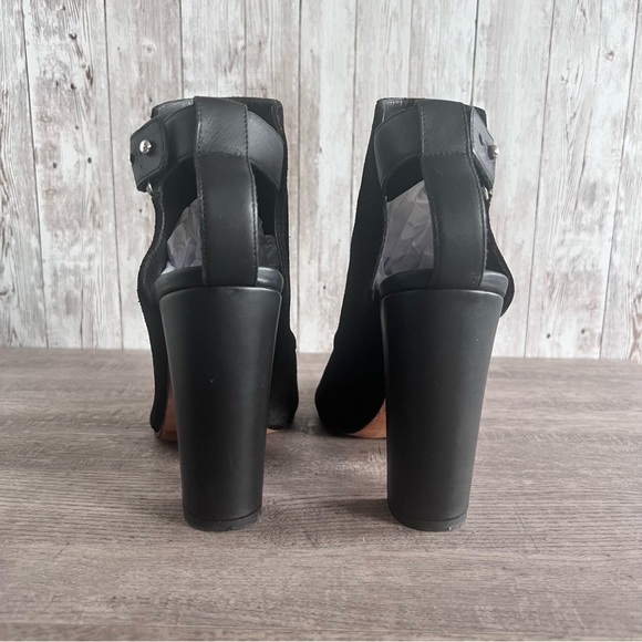 VINCE Peep Toe Heeled Boots Size 8 - Picture 5 of 7